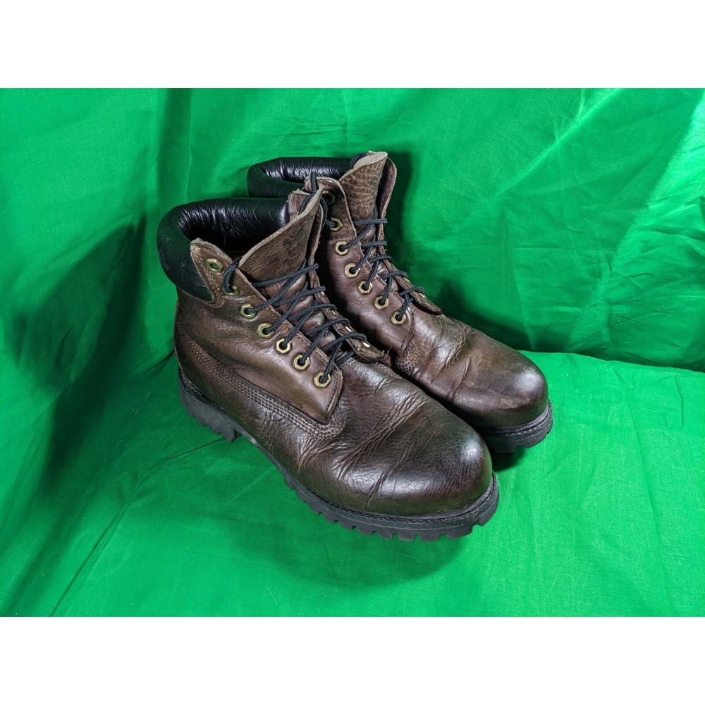 Timberland Boots Brown‎ Leather Lace Up Ankle Booties Size 7.5W
